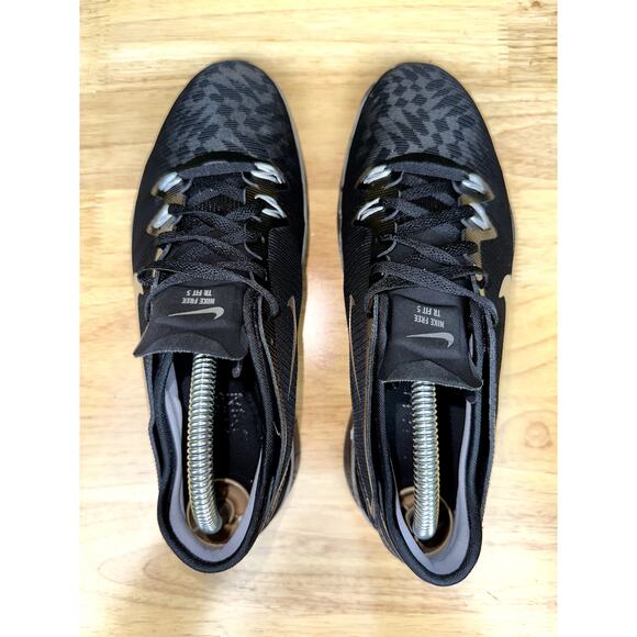 Nike‎ Free Run 5.0 Running Shoes Training Black Hexagon Silver Gray Womens 8 - Picture 4 of 8